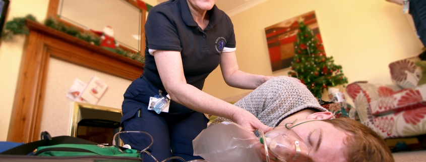 Community First Responder attending a patient